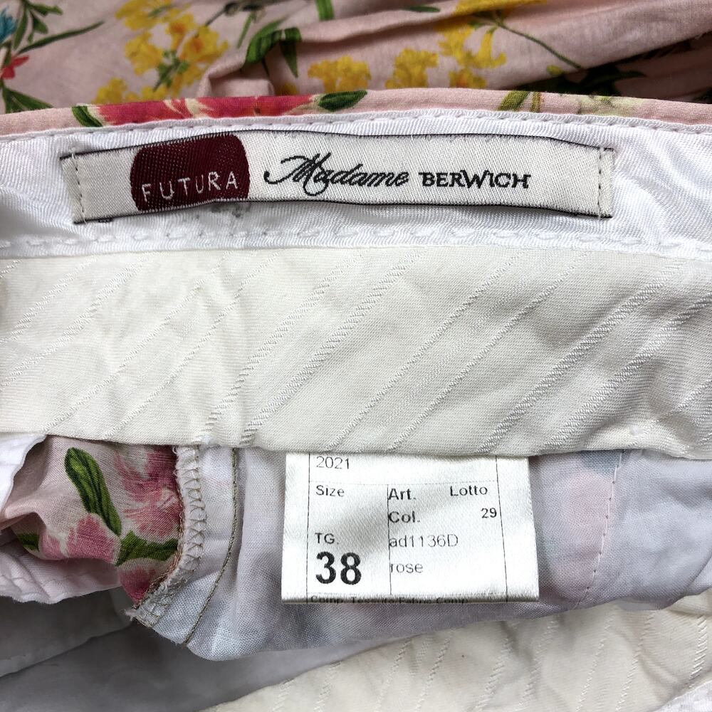 FUTURA MADAME BERWICH Pink Patterned Wide Leg Pants‎ Lightweight Animals - Picture 4 of 6